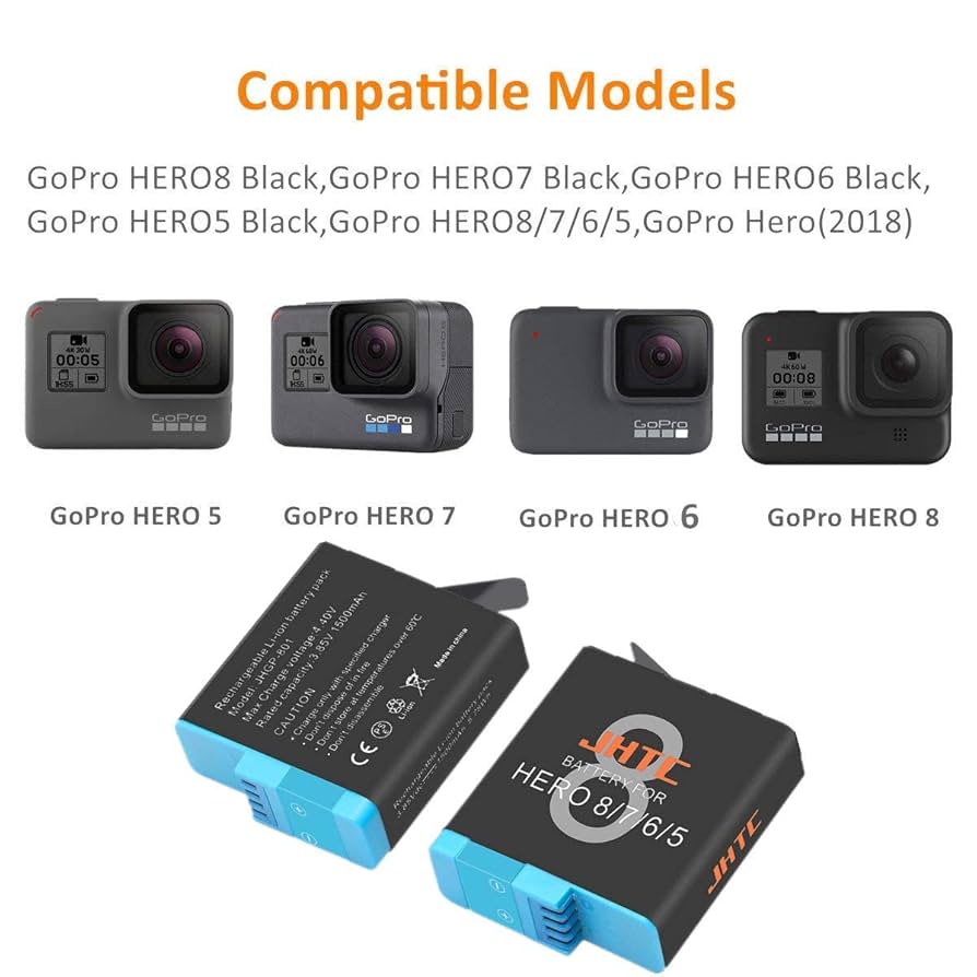 Amazon | JHTC 最新型 GoPro HERO 8 バッテリー 3*1500mAh 交換